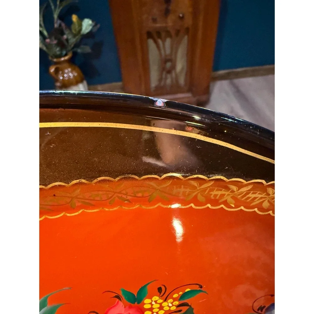 Toleware Zhostovo hand painted
